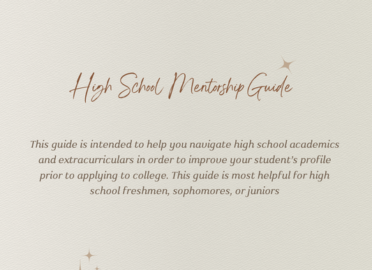 High School Mentorship Guide